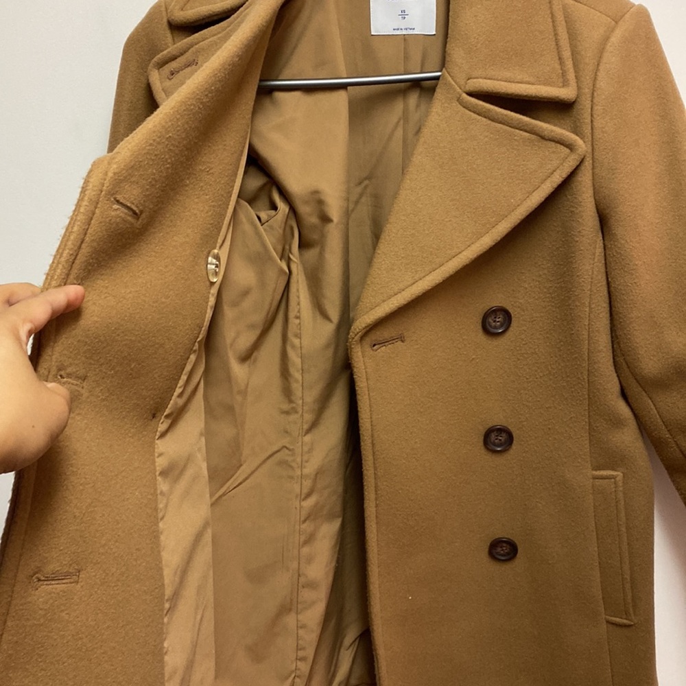 Beige Double breasted coat